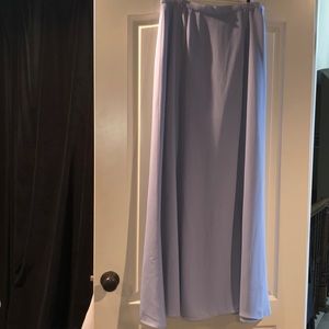 Alfred Angelo long crepe skirt. Sz 12. Light blue